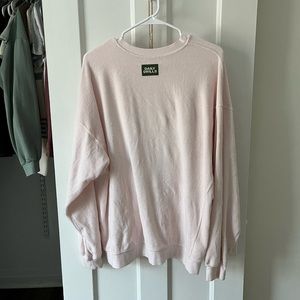 Light Pink Daily Drills Terry Oversized Crew XS/S